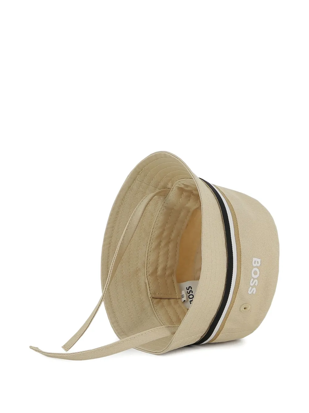  Boss Kidswear Striped Bucket Hat - Neutrals 