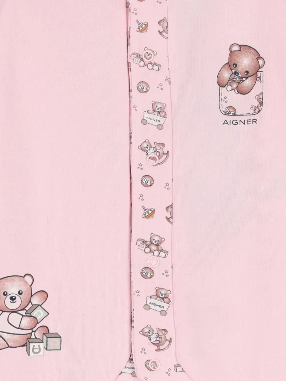 Aigner Kids Romper met teddybeerprint Roze