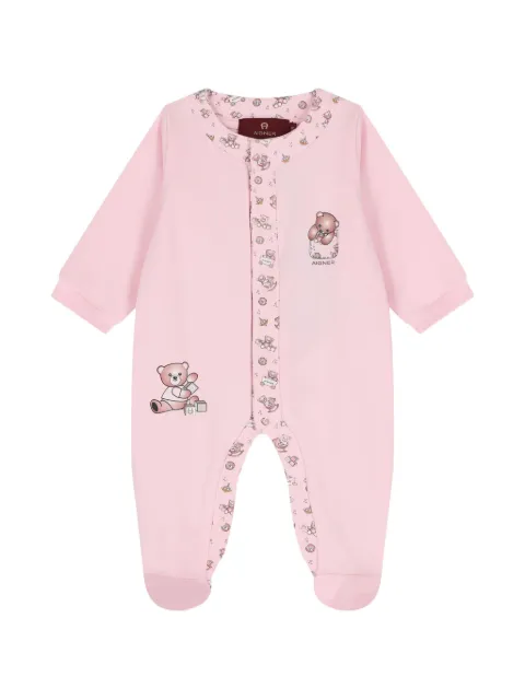 Aigner Kids teddy-graphic babygrow
