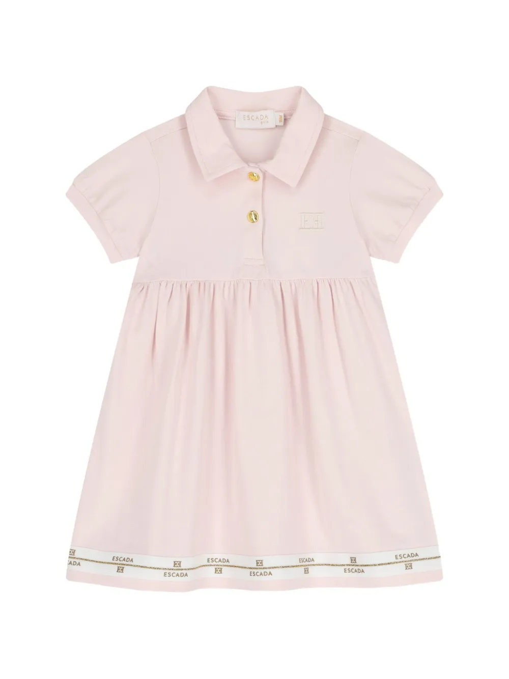 Escada Kids logo-detail dress - Pink