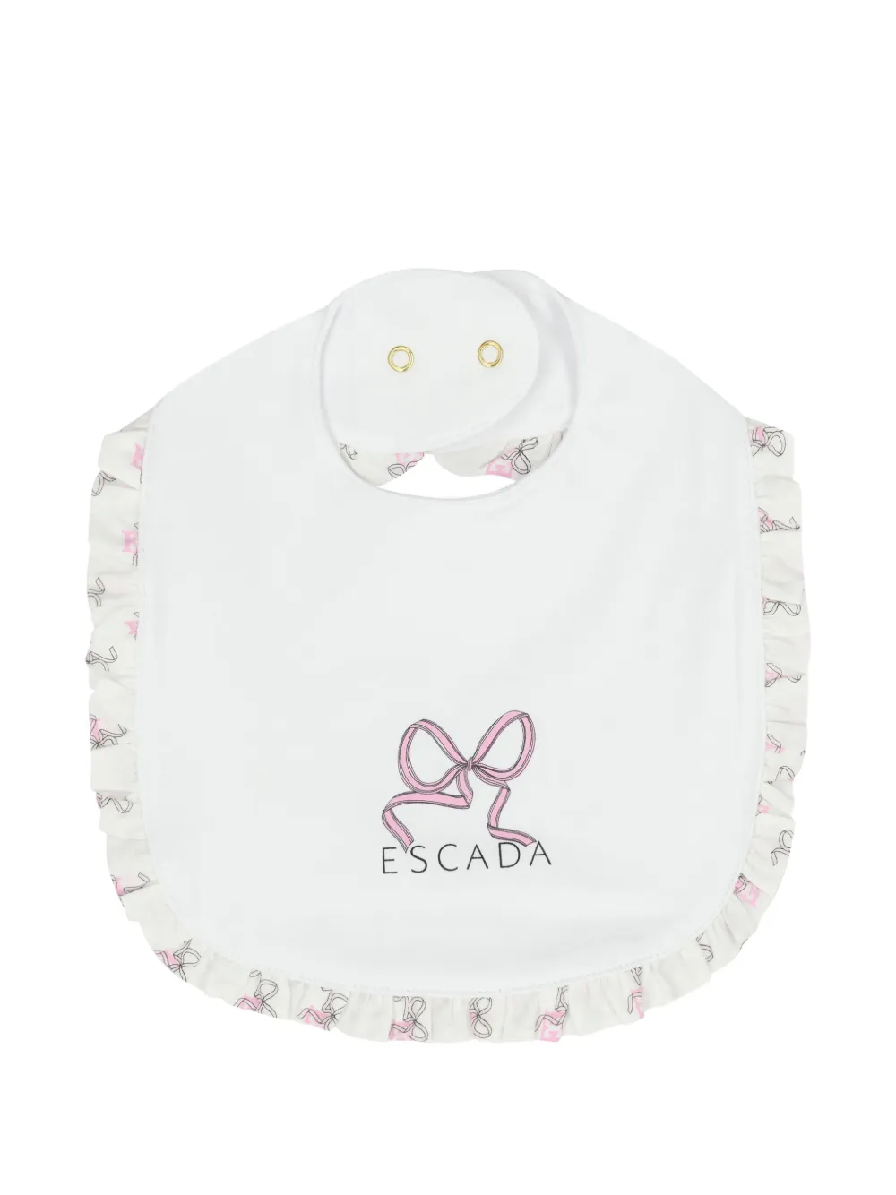 Escada Kids Gerüschtes Lätzchen - Weiß