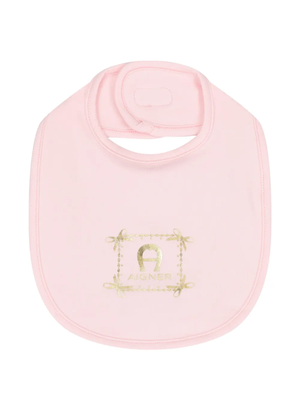 Aigner Kids logo-print bib - Rosa