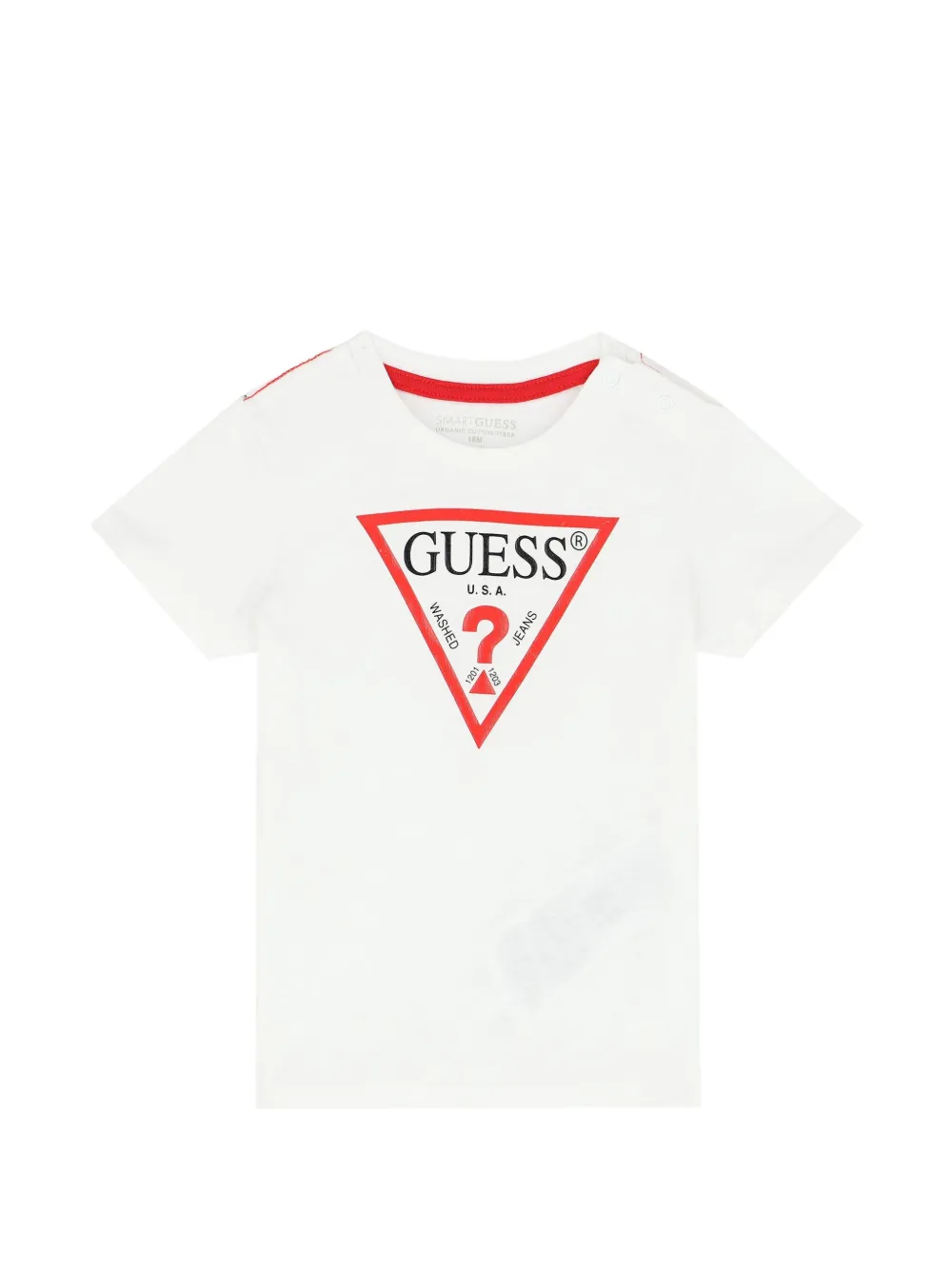 guess kids T-shirt con logo - Bianco