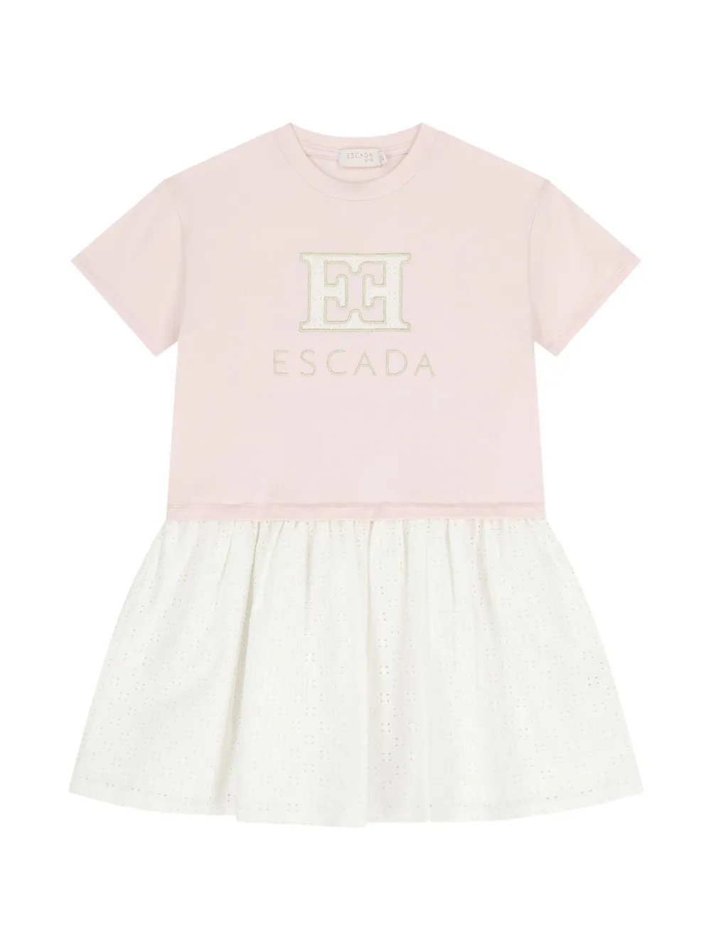 Escada Kids' Logo-embroidered Dress In Multi