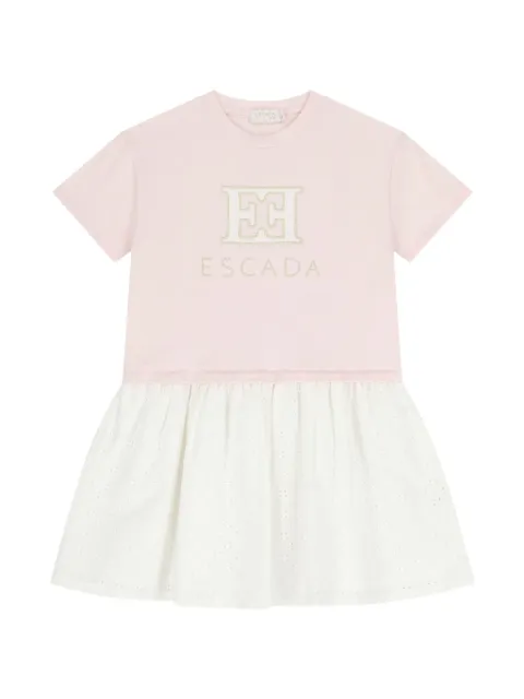 Escada Kids logo-embroidered dress