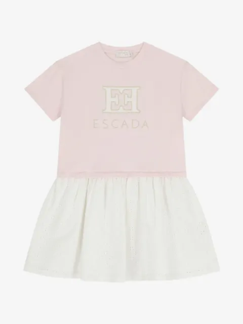 Escada Kids logo-embroidered dress