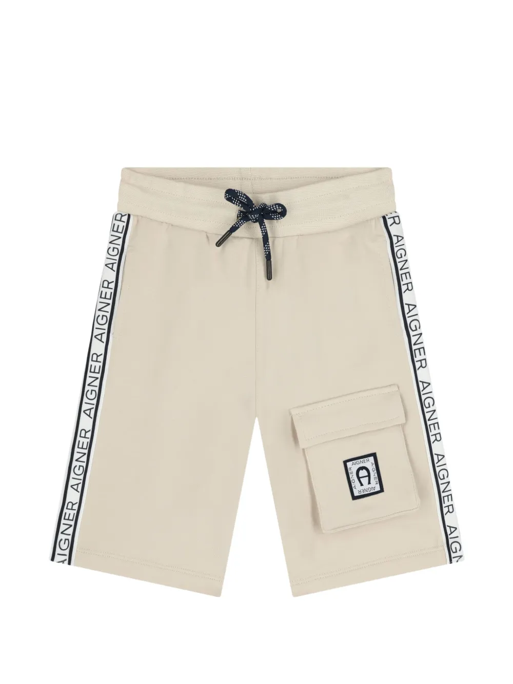 Aigner Kids logo-detail track shorts - Toni neutri