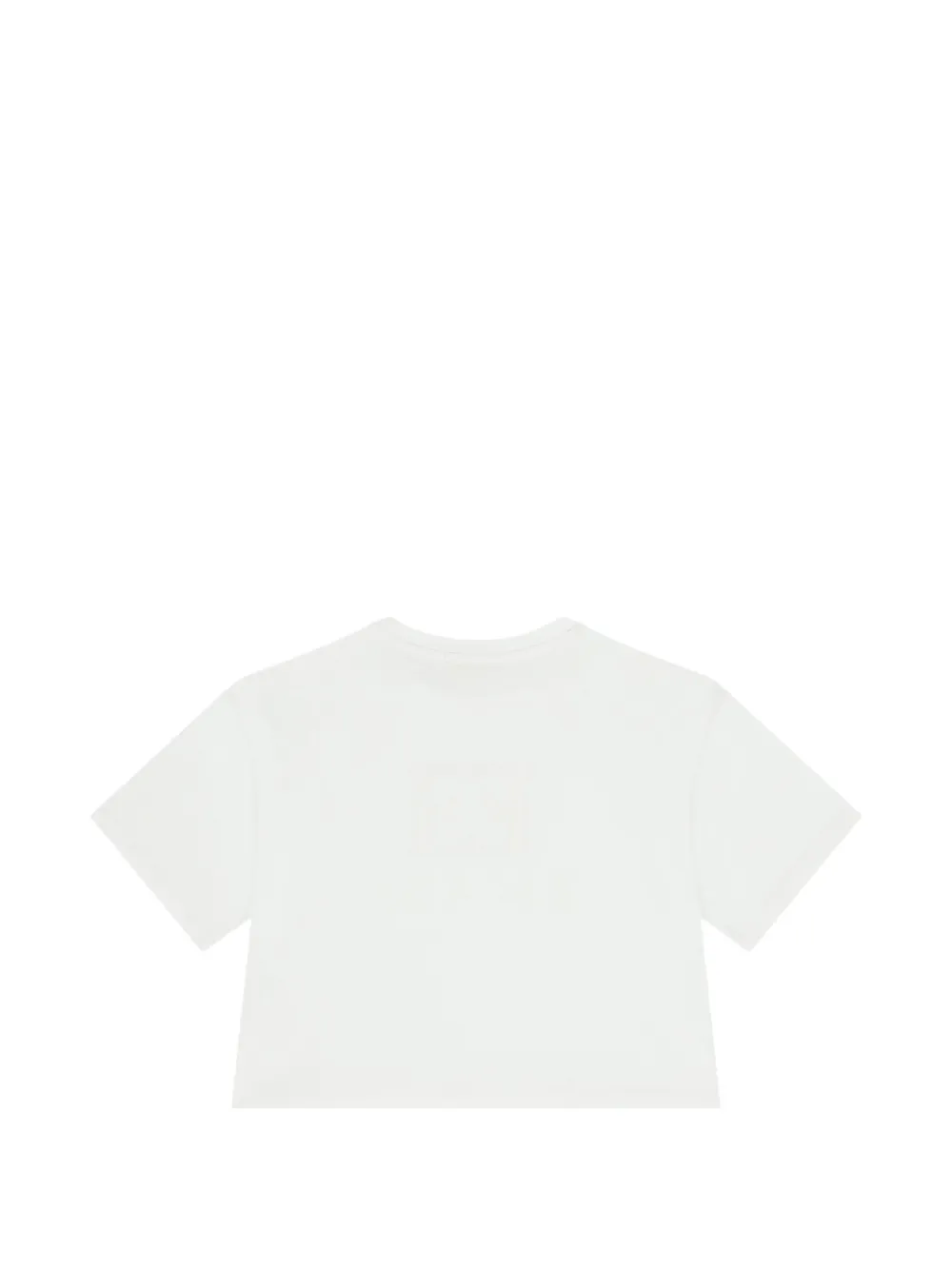 Escada Kids Cropped T-shirt met geborduurd logo Wit