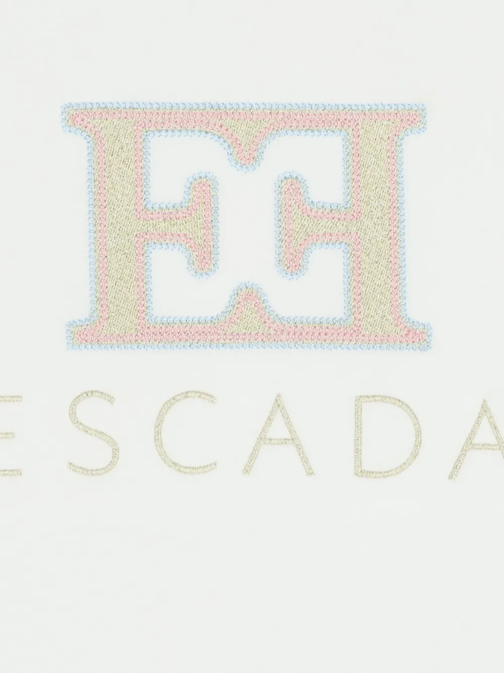 Escada Kids Cropped T-shirt met geborduurd logo Wit