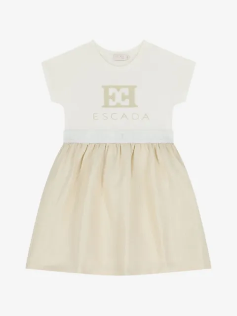 Escada Kids robe courte à taille à bande logo
