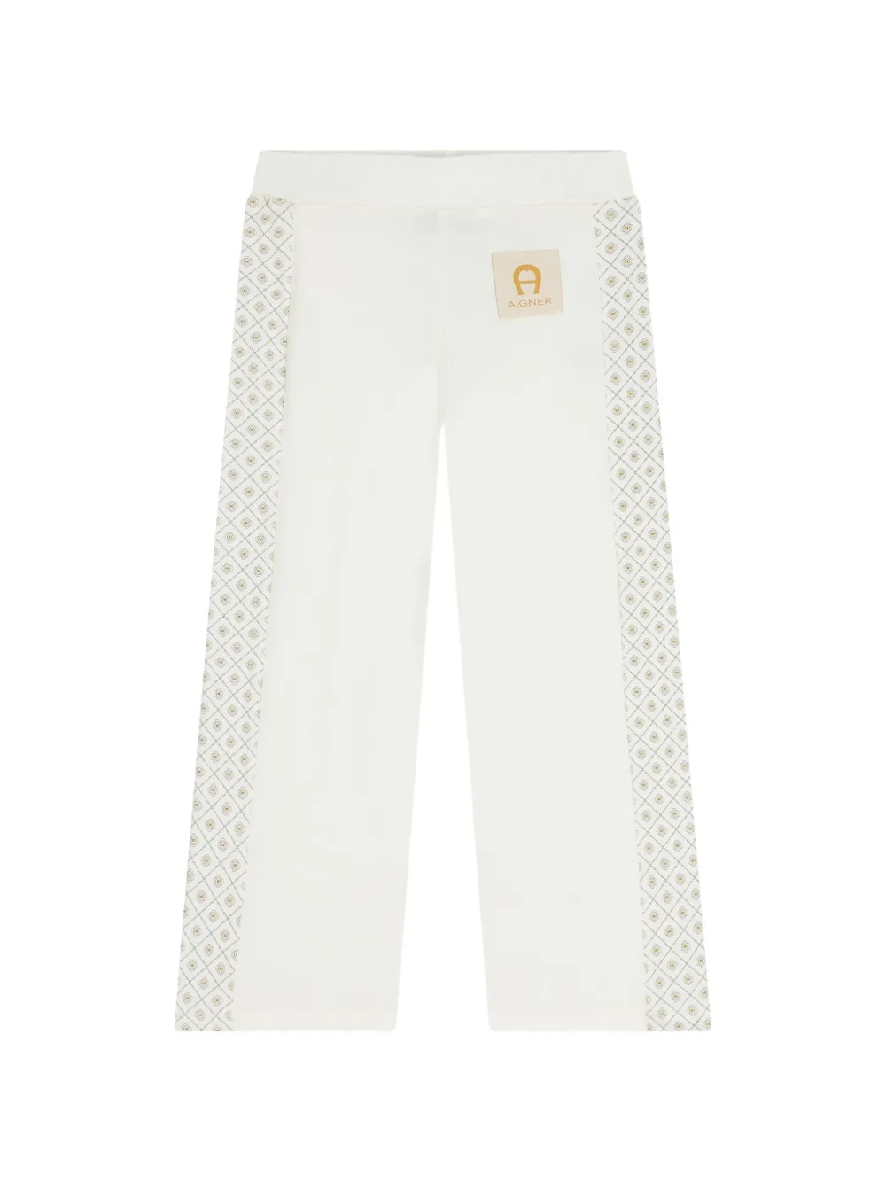 Aigner Kids logo-patch track pants - Bianco
