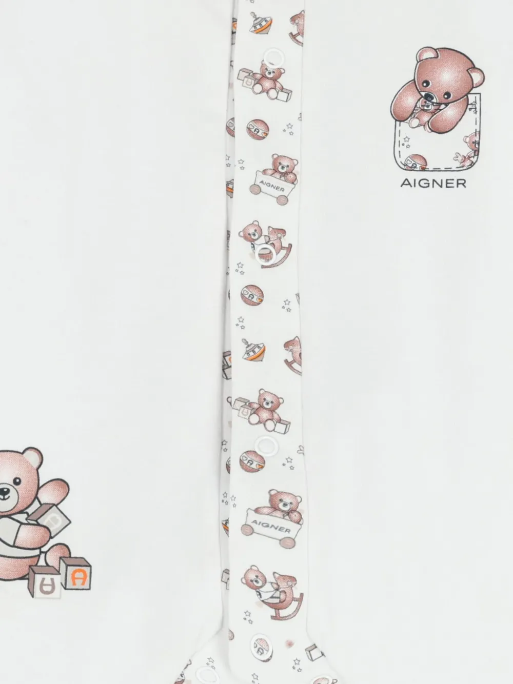 Aigner Kids Babypakje met teddybeerprint Wit