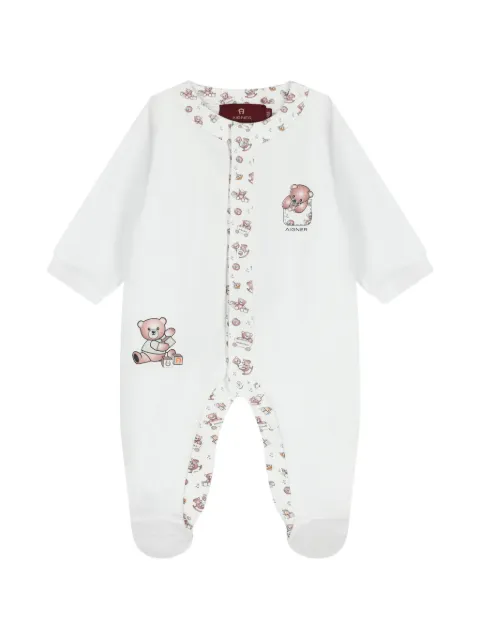 Aigner Kids teddy bear print babygrow