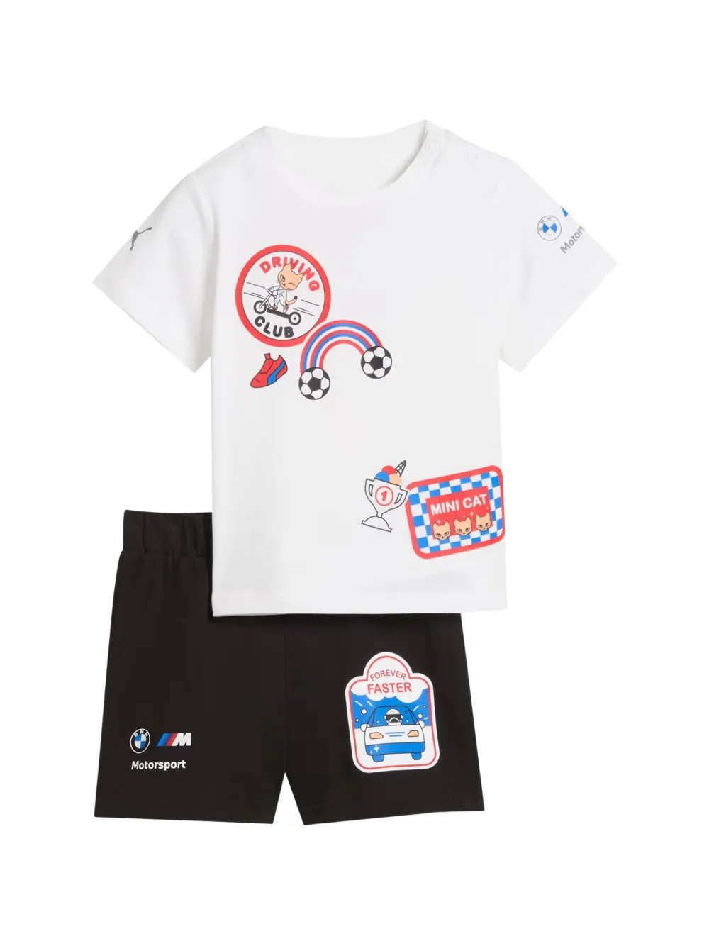 Puma Kids Set con shorts - Bianco