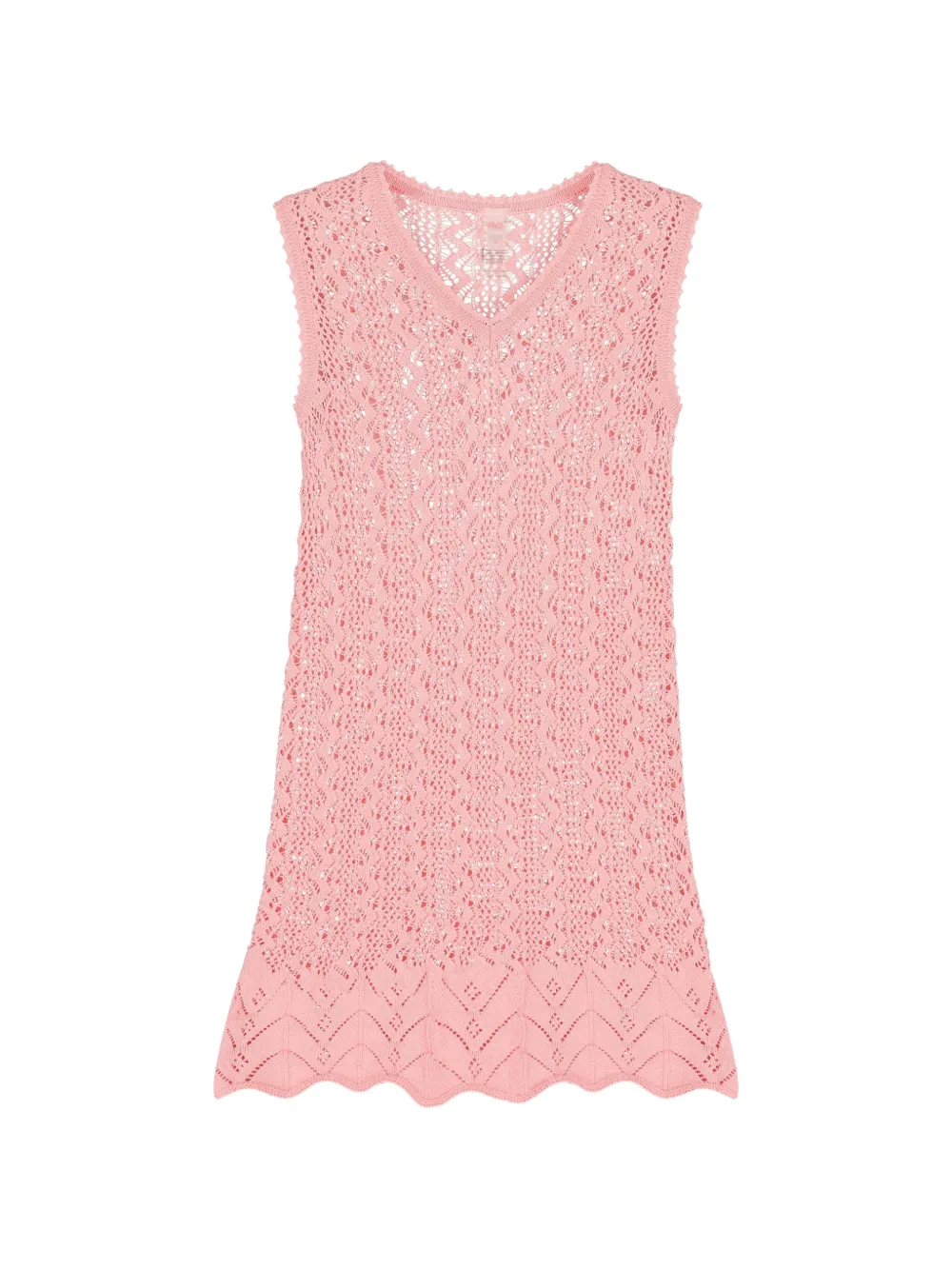 PQ Swim Kids v-neck crochet dress - Pink