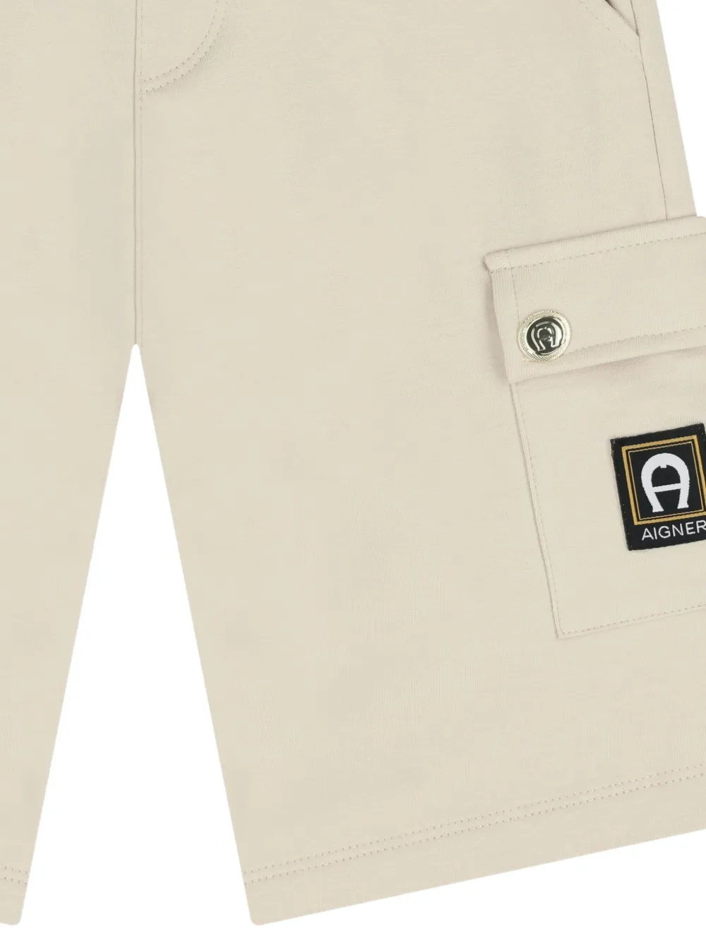 Aigner Kids Cargo shorts met trekkoord Beige