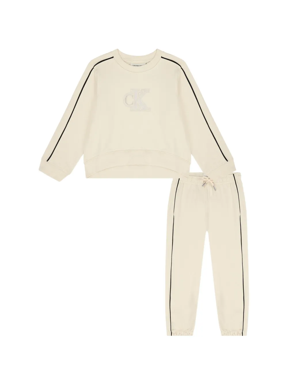 Calvin Klein Kids logo stripe tracksuit - Toni neutri