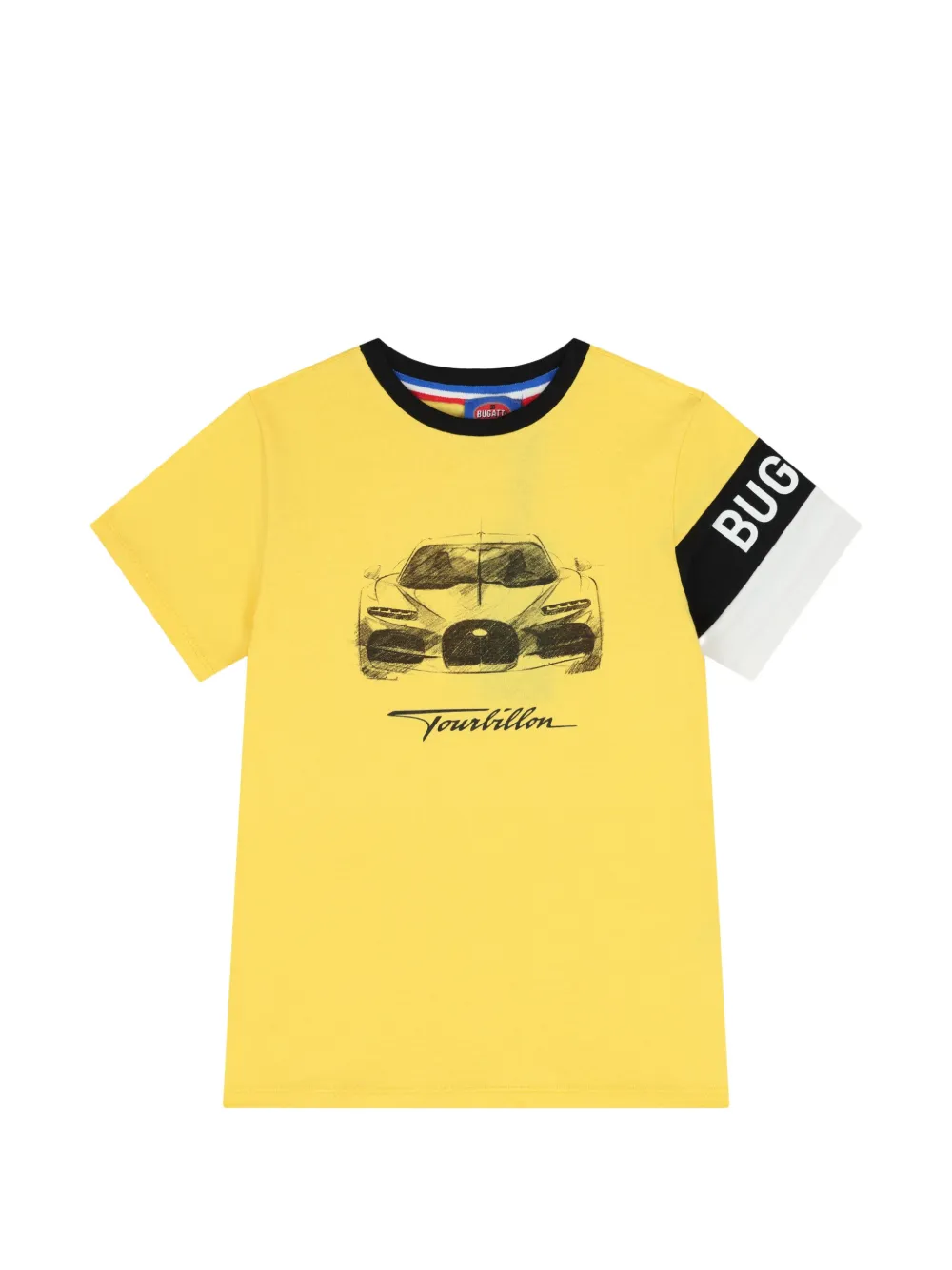 Bugatti Kids car-print cotton T-shirt - Gelb