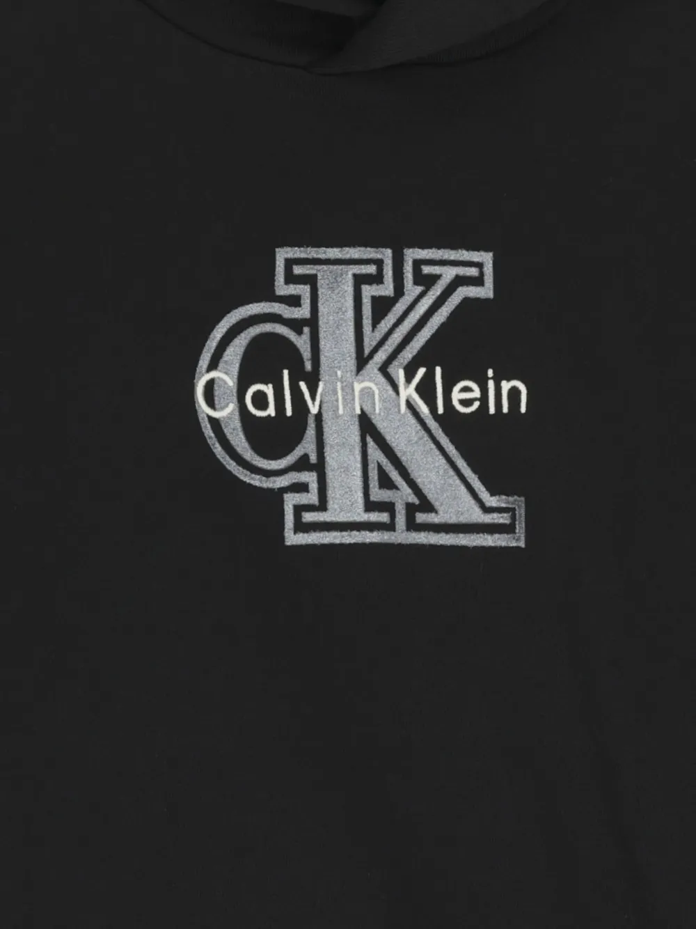 Calvin Klein Kids Hoodie met geborduurd logo Zwart
