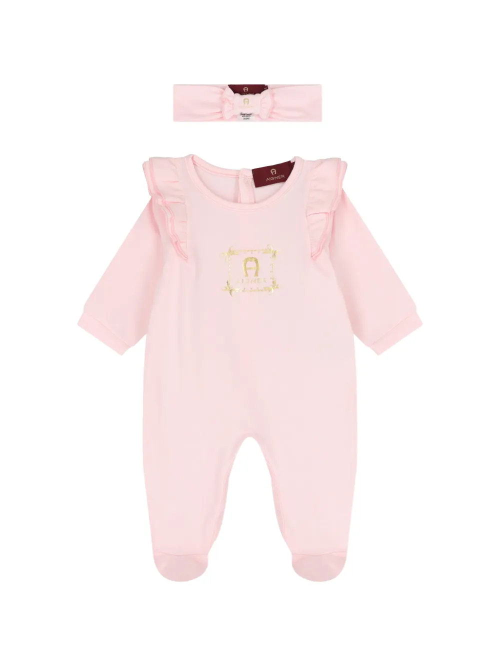 Aigner Kids Set neonato con ruches - Rosa
