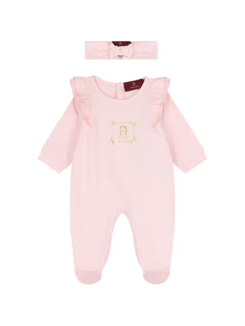 Aigner Kids ruffled babygrow set