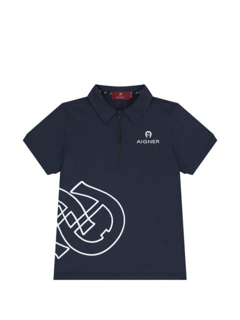 Aigner Kids logo-print polo shirt
