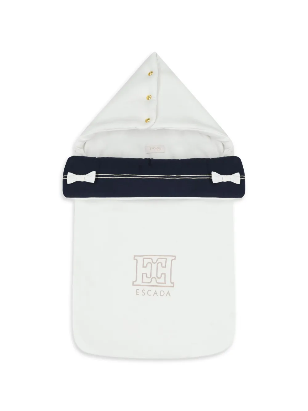 Escada Kids bow-detail sleeping bag - Bianco