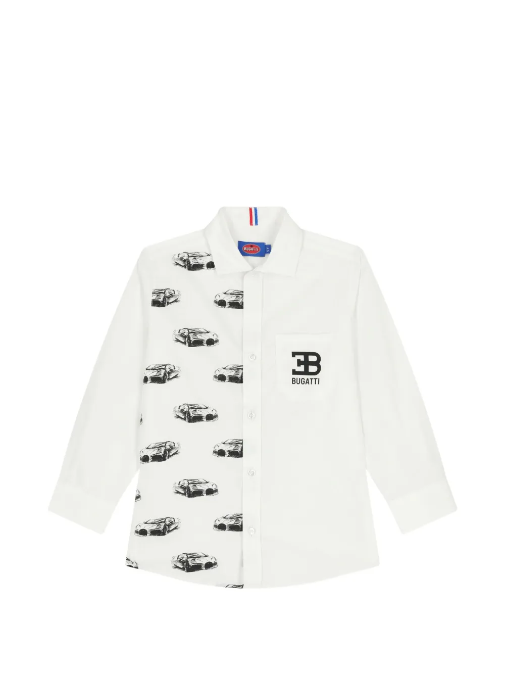 Bugatti Kids car-print shirt - Weiß
