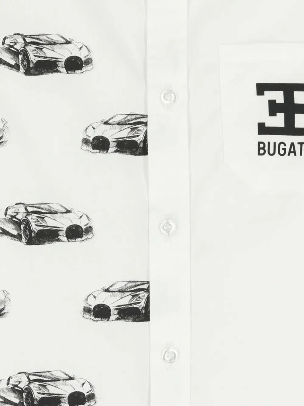 Bugatti Kids Shirt met print Wit