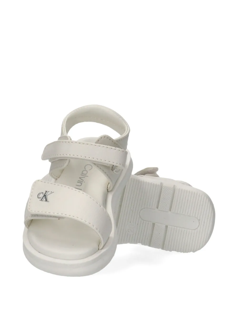 Calvin Klein Kids Sandalen met logo Wit