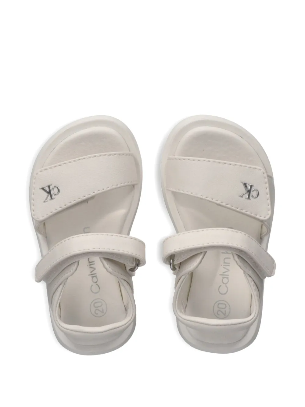 Calvin Klein Kids Sandalen met logo Wit