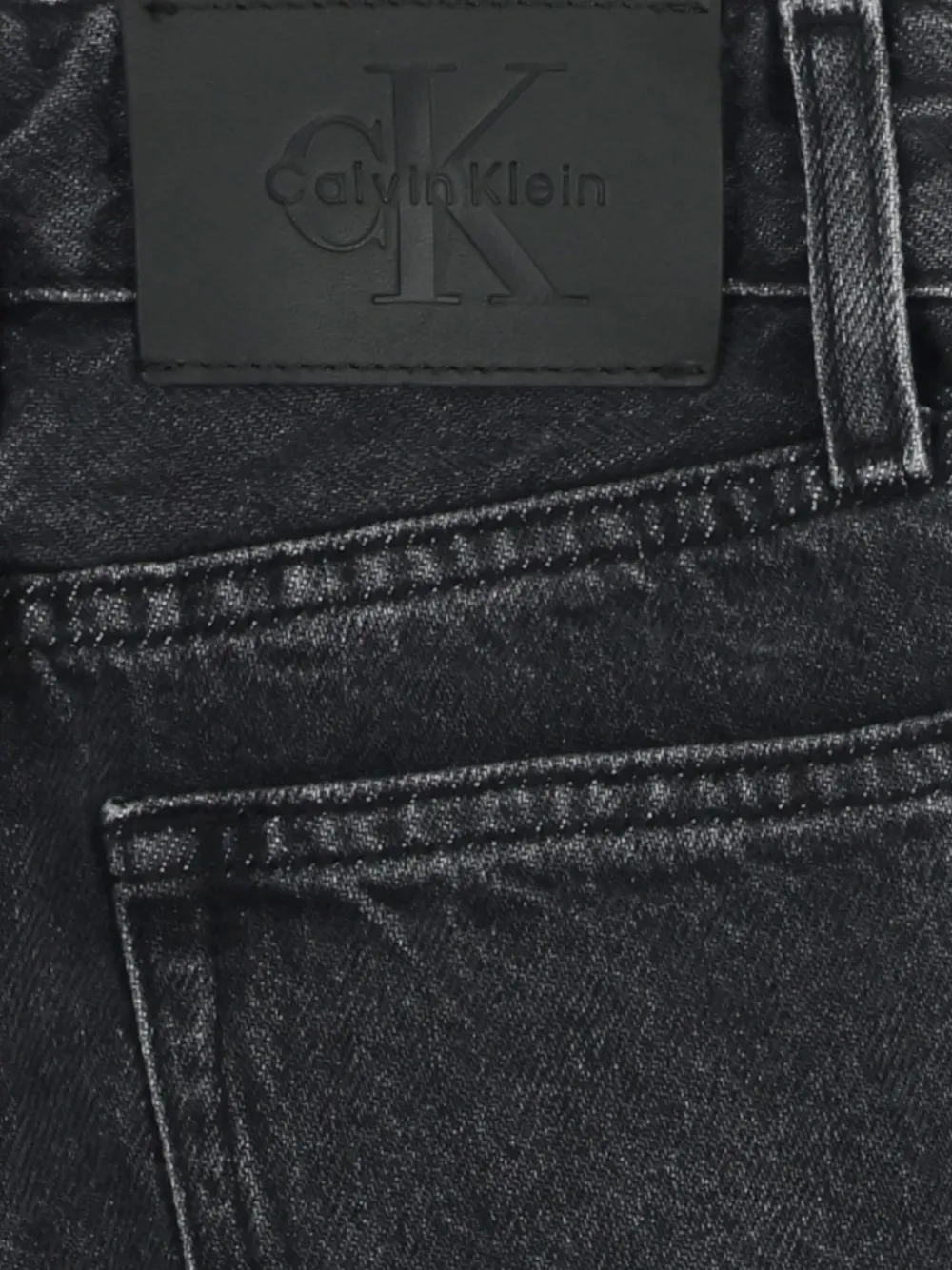 Calvin Klein Kids Jeans met logopatch Zwart