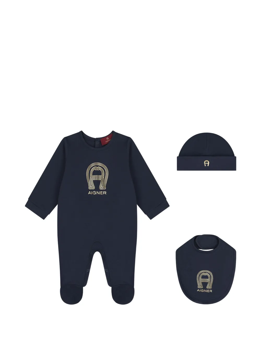 Aigner Kids Set neonato con logo - Blu