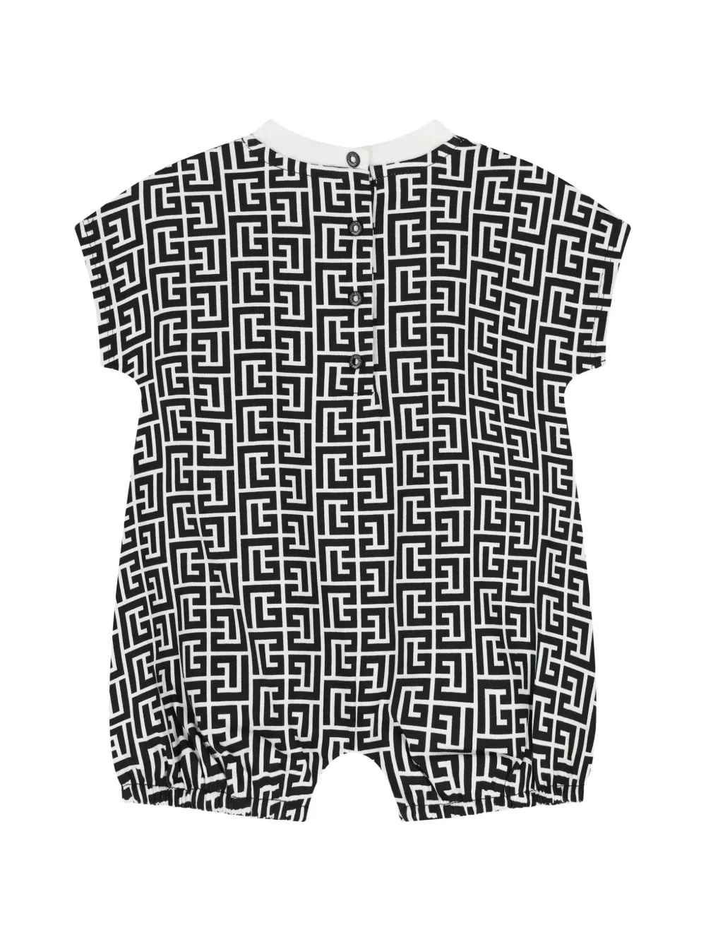 Balmain Kids Jumpsuit met monogram Zwart