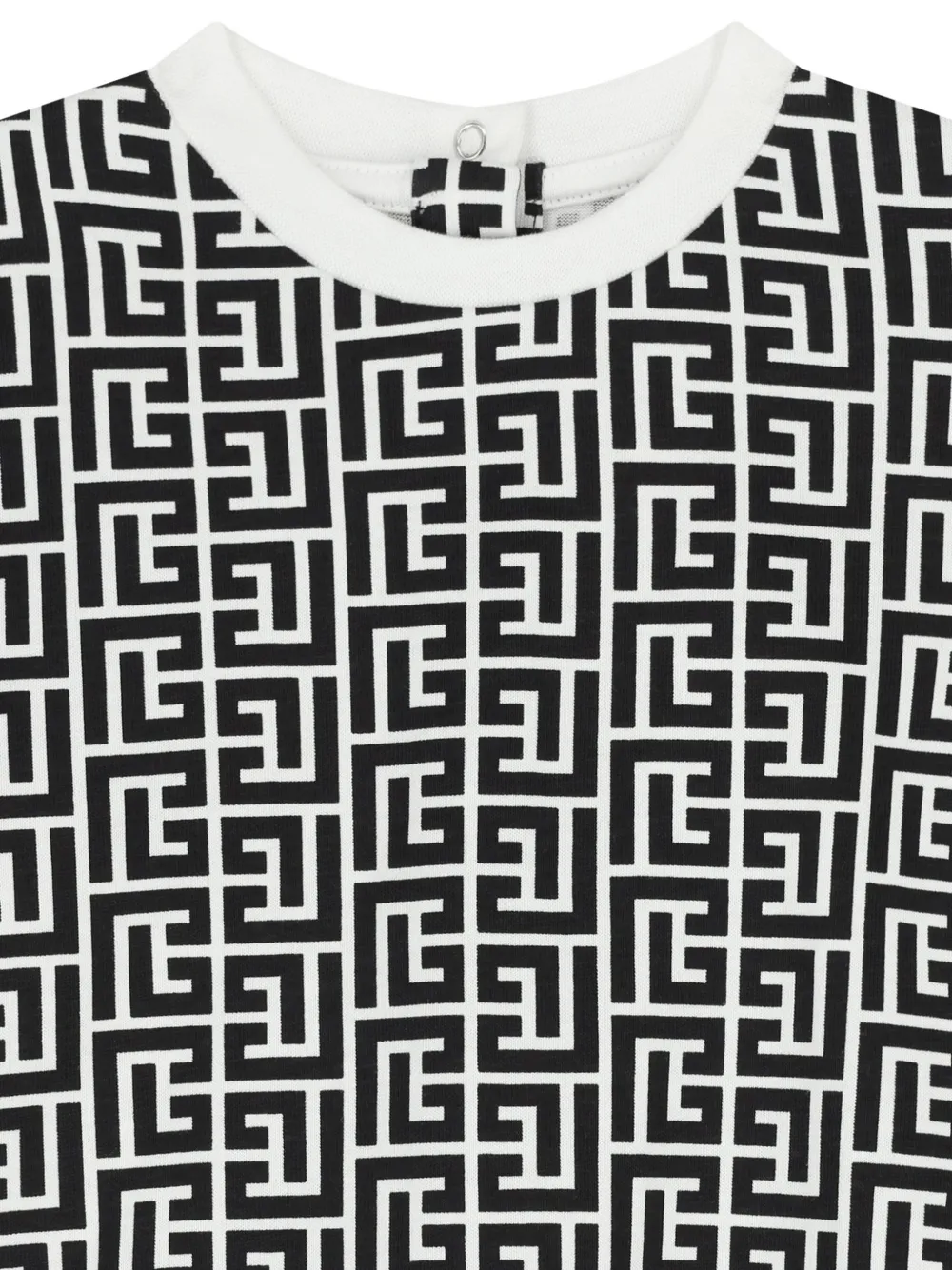 Balmain Kids Jumpsuit met monogram Zwart
