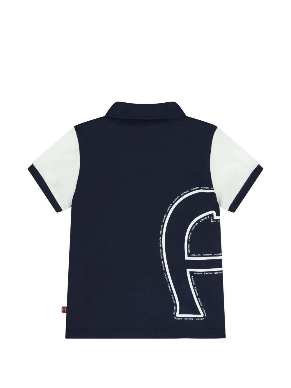  Aigner Kids Polo De Dos Tonos - Azul 
