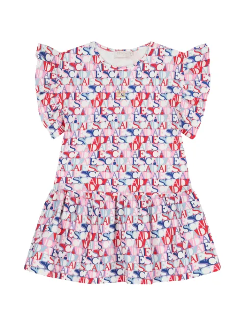 Escada Kids ruffle printed dress