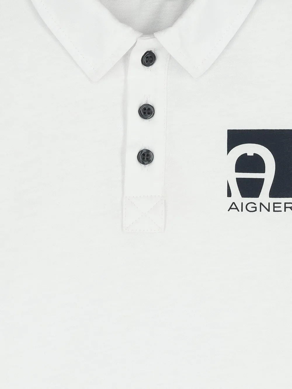 Aigner Kids Poloshirt met logostreep Wit