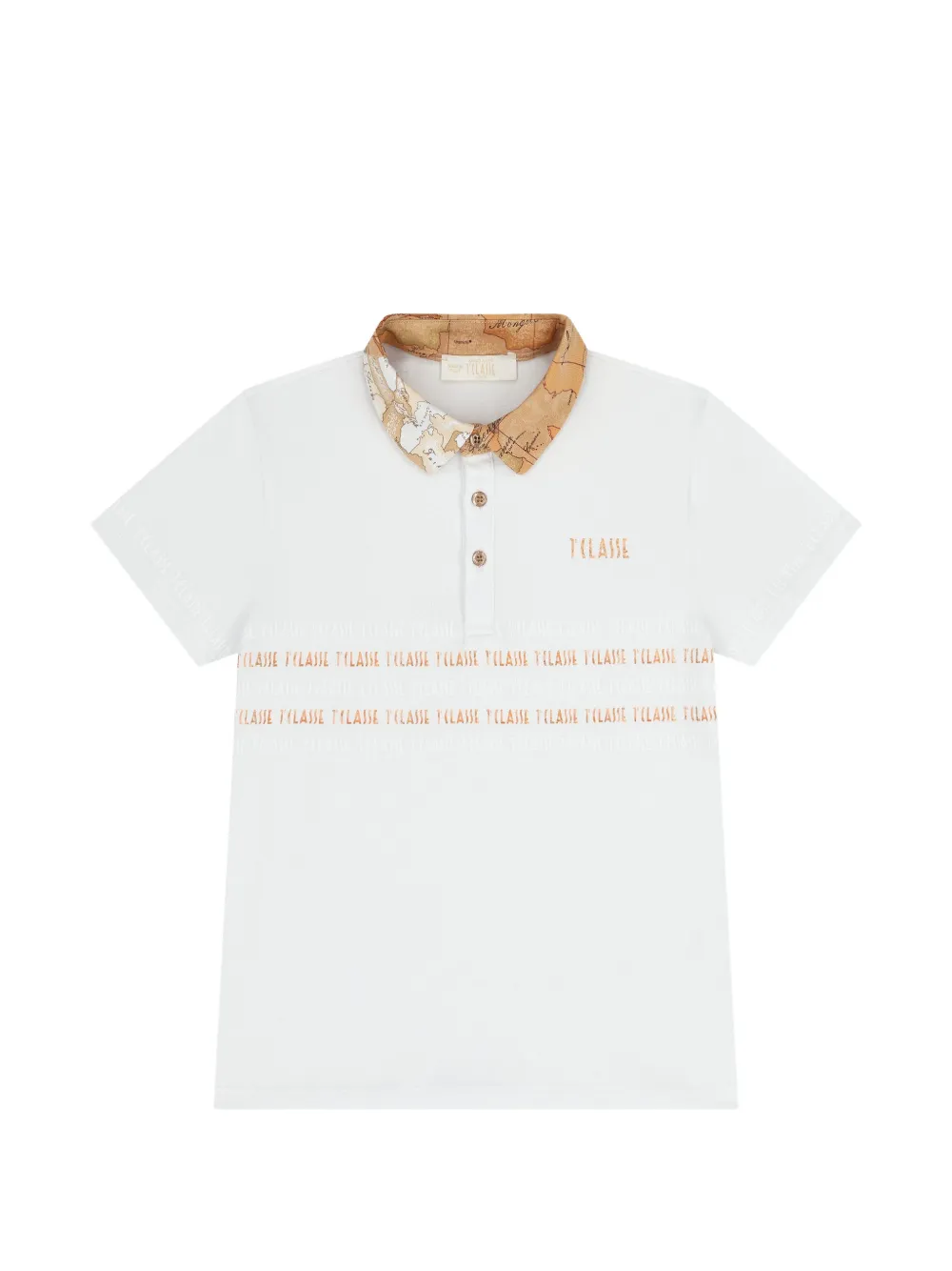 Alviero Martini Kids collared graphic polo shirt - Bianco