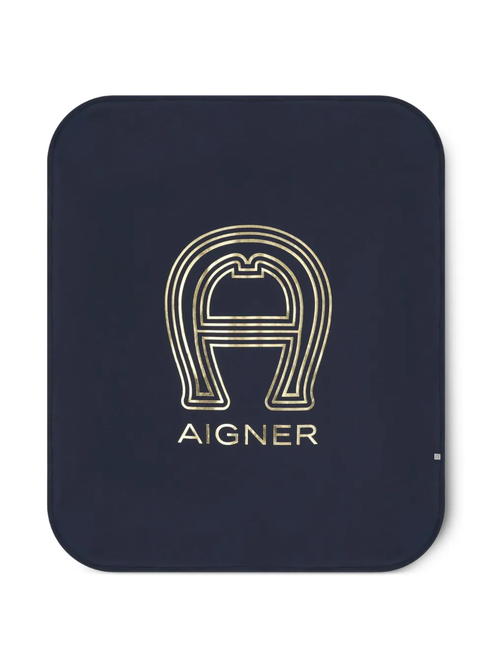 Aigner Kids logo blanket - Blu