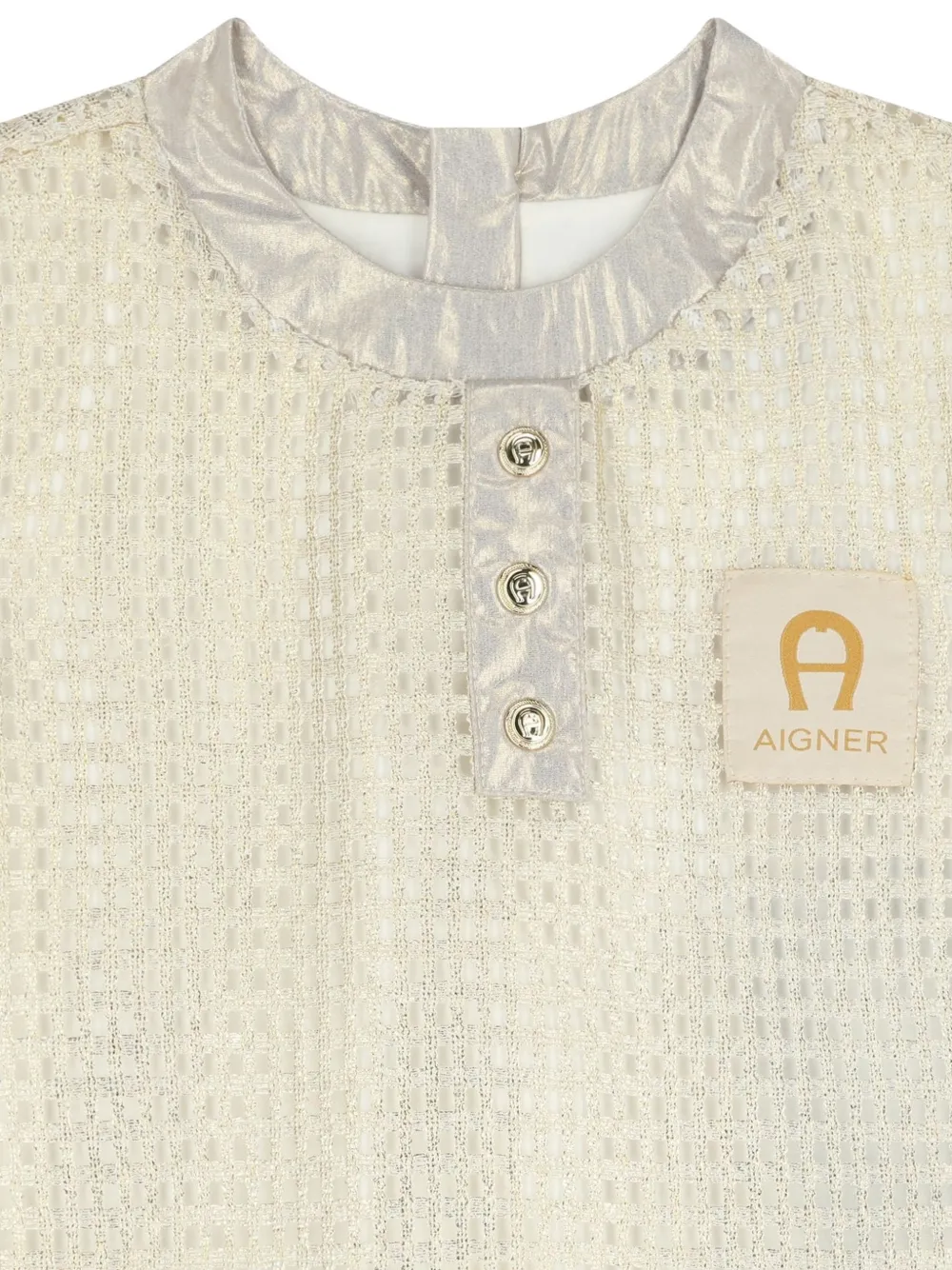 Aigner Kids Jurk met patch Wit