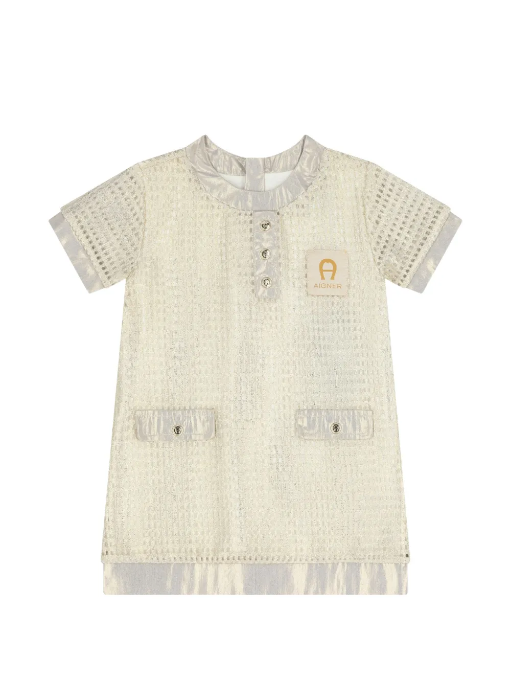 Aigner Kids Abito con bottoni - Bianco