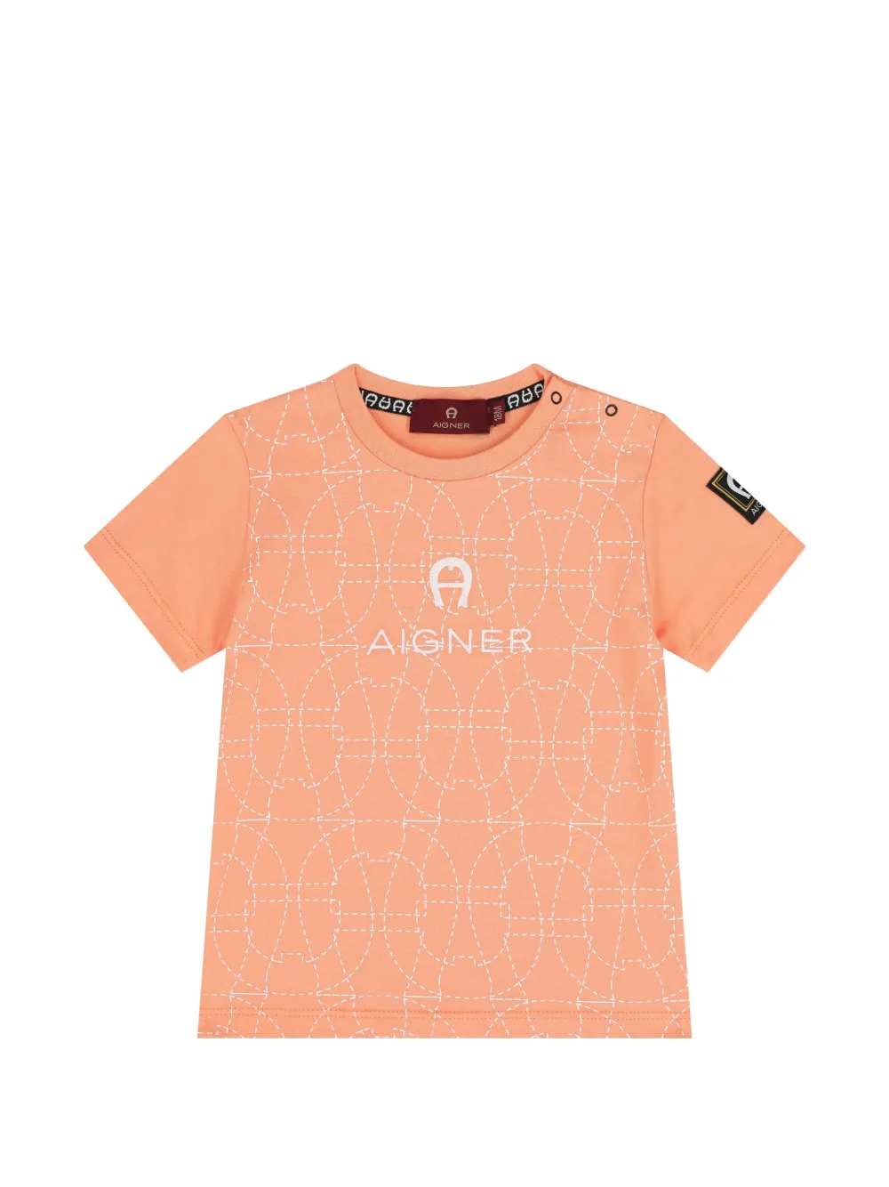 Aigner Kids graphic print T-shirt - Arancione