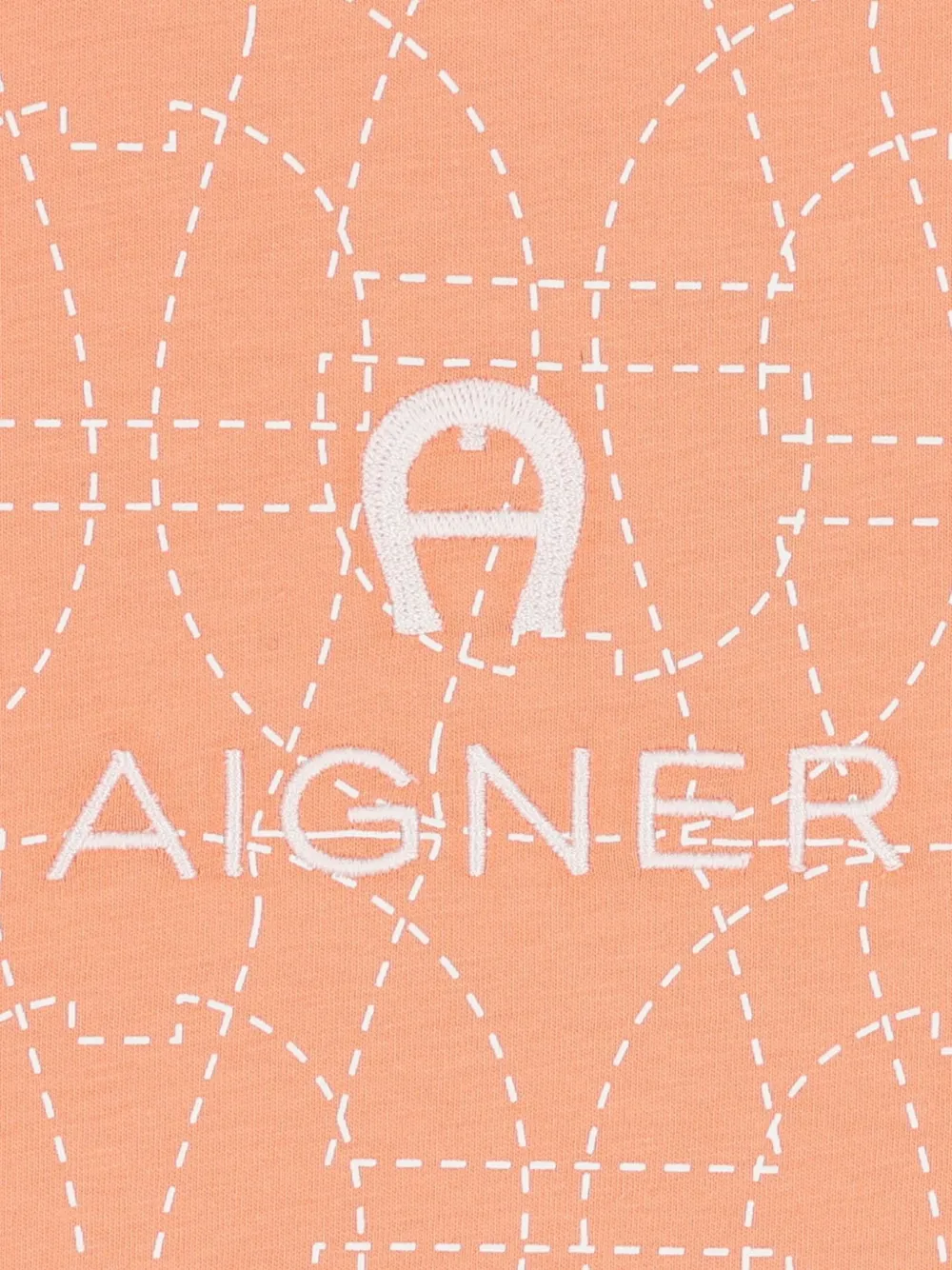 Aigner Kids T-shirt met grafische print Oranje