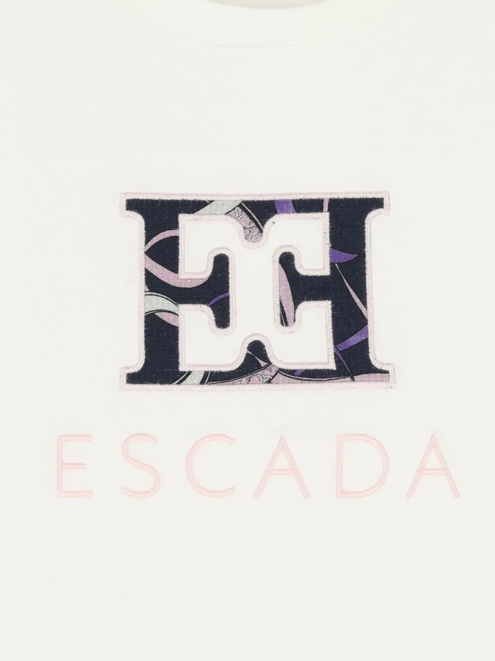 Escada Embroidered Top In White