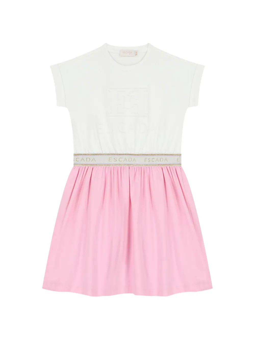 Escada Kids' Emblem A-line Dress In Multi