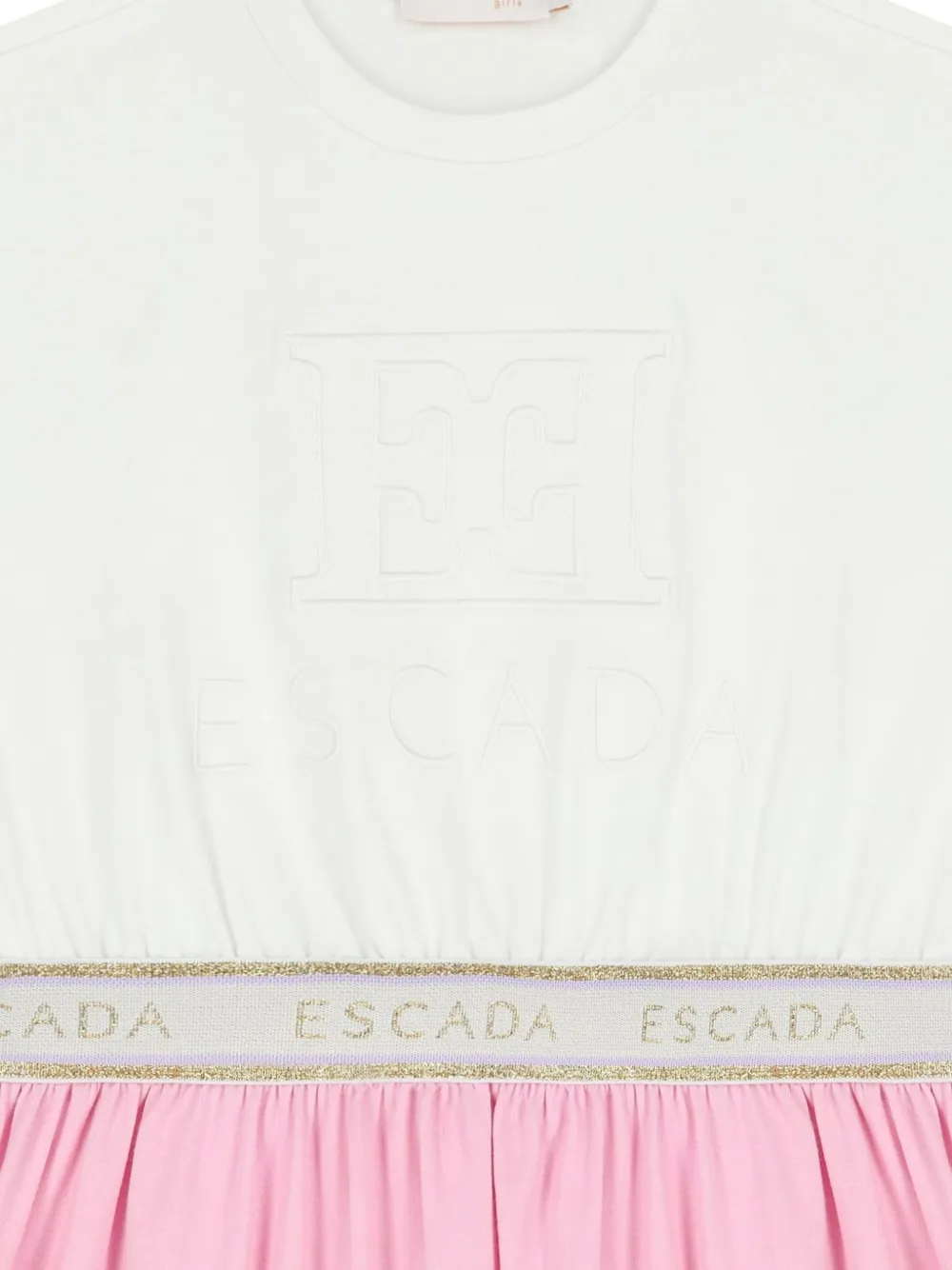 Escada Kids A-lijn jurk met embleem Roze