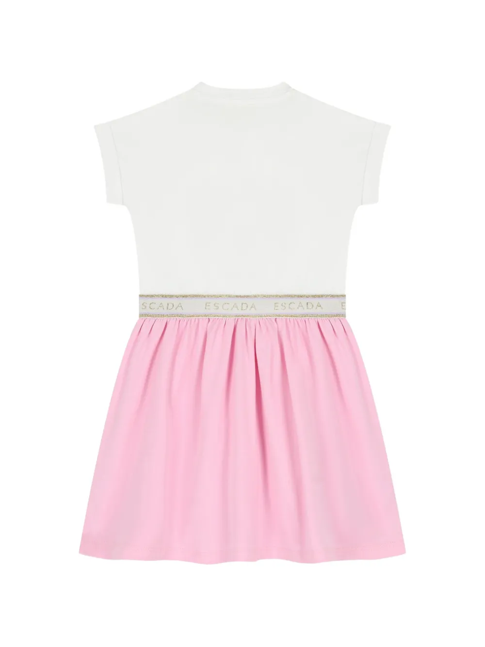 Escada Kids A-lijn jurk met embleem Roze