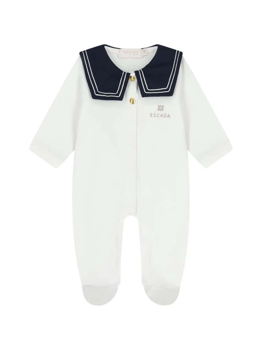 Escada Kids sailor collar babygrow - Weiß