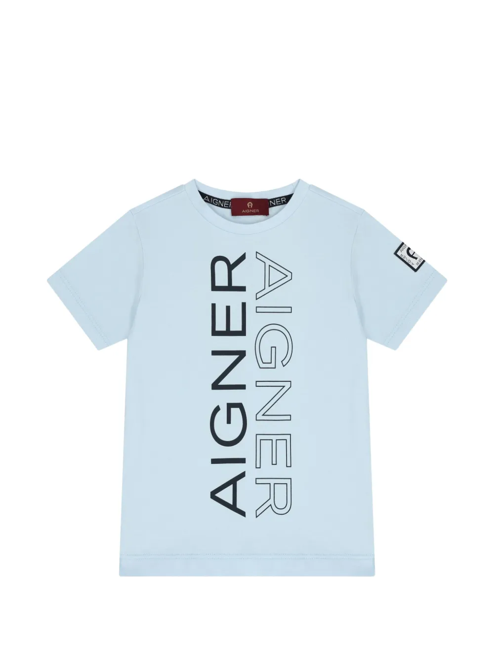 Aigner Kids T-shirt en shorts set met logo Blauw